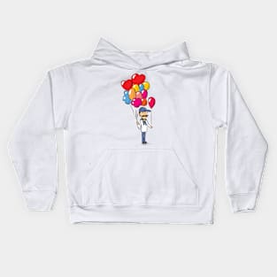 Balloon seller in the street Kids Hoodie